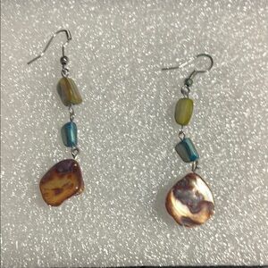 Elegant Multicolor Shell Dangle Earrings